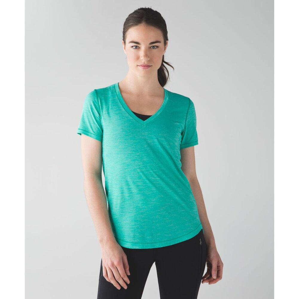 Lululemon What The Sport Tee in Teal, Approx 6 (C6)